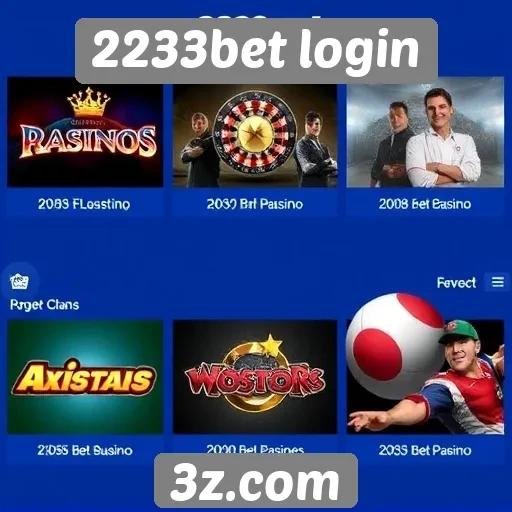 Principais jogos disponíveis no 2233bet login