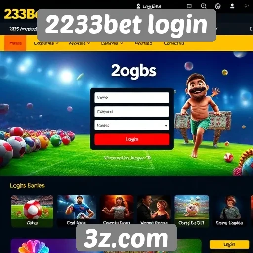Análise da interface do site 2233bet login